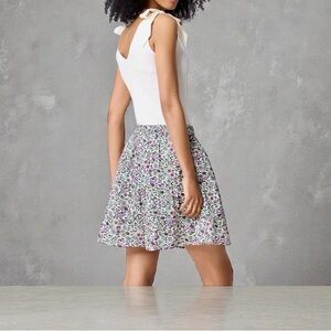 J. Crew Tiered Mini Multicolor Floral Skirt